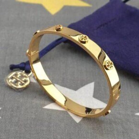 Tory Burch Miller Stud 7mm Bracelet in Gold (Brand New) Medium - Picture 4 of 5